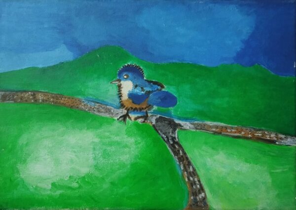 Uccellino blu cobalto - Alla ricerca della felicità